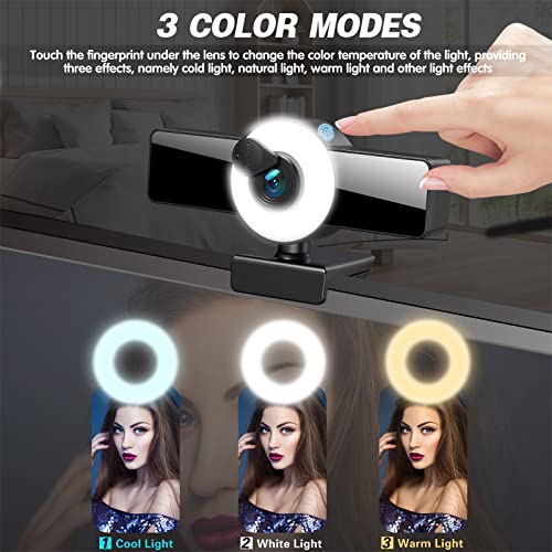 Streaming Camera Hd 1080p 30fps Webcam with Light Fast Auto Focus USB Pc Camera Webcam for Pc Gaming Camera Computer Camera Web Camera for Desktop Computer Streaming Accessories for Zoom Meeting Live