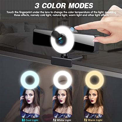 Streaming Camera Hd 1080p 30fps Webcam with Light Fast Auto Focus USB Pc Camera Webcam for Pc Gaming Camera Computer Camera Web Camera for Desktop Computer Streaming Accessories for Zoom Meeting Live