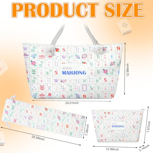 Ceenna American Mahjong Set Complete 160 Pcs Tile/Pushers/Carrying Bag/dice/Chips, 1.2 Inch Green Back Melamine Mahjong Tiles, Hand Carved Pattern for Adult Mah Jong, Beginners(Cute) - style: Cute