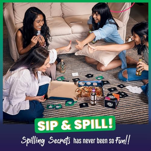 Spill Card Game for Adults, A Game of Spilling Secrets, Adult Party Card Game for Friends, and Entertainment - Ages 18+