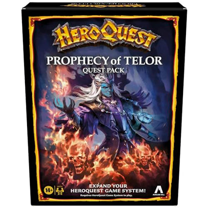 Hasbro Gaming Avalon Hill HeroQuest Prophecy of Telor Quest Pack, Requires HeroQuest Game System to Play, Dungeon Crawler Games, Ages 14+, 2-5 Players, Strategy Games