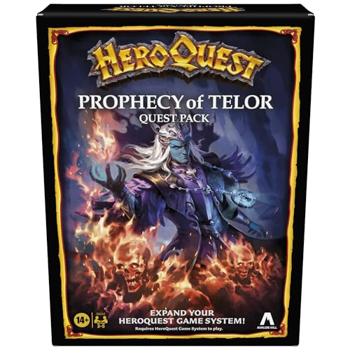 Hasbro Gaming Avalon Hill HeroQuest Prophecy of Telor Quest Pack, Requires HeroQuest Game System to Play, Dungeon Crawler Games, Ages 14+, 2-5 Players, Strategy Games