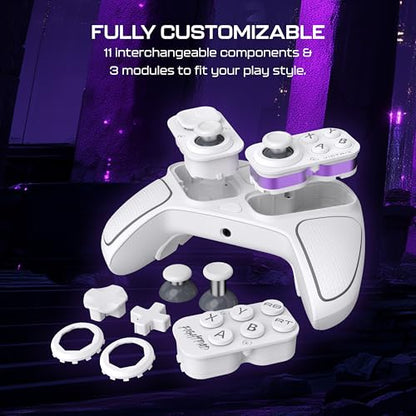 Turtle Beach Victrix Pro BFG Reloaded Wireless Gaming Controller for Xbox | Xbox Series X|S, Xbox One, PC, Modular, Fightpad Module, Hall-Effect Sticks, Triggers, 4 Remappable Buttons, Esports, White - color: White