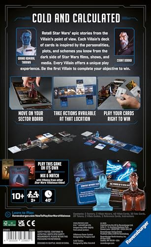 Ravensburger Star Wars Villainous - Cold Tactics Strategy Board Game - Join Darth Maul and Captain Phasma in This Stand-Alone or Expandable Villainous Adventure - Ages 10+
