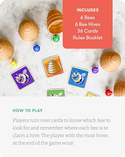 SimplyFun Bee Alert - A Matching Game for Kids That Tests Your Memory and Patience While Learning How to Take Turns - Educational Learning Game - 2 to 5 Players - for Kids Ages 5 & Up - style: Bee Alert
