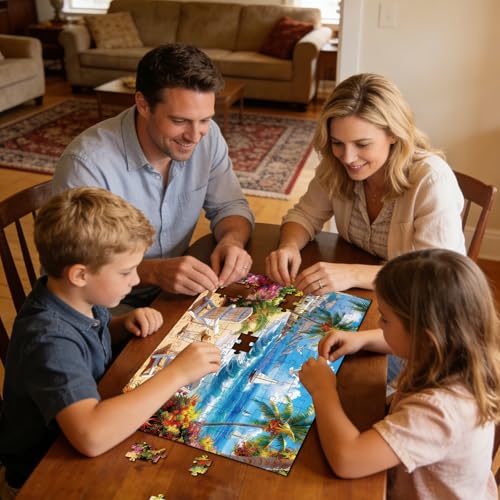 4-Pack 100 Piece Puzzle, Four Seasons Scenery 100 Piece Puzzles for Adults Seniors, Nature Landscape Large Piece Jigsaw Puzzles for Seniors Adults Educational Jigsaw Puzzles 100 Pieces (15x10 in)