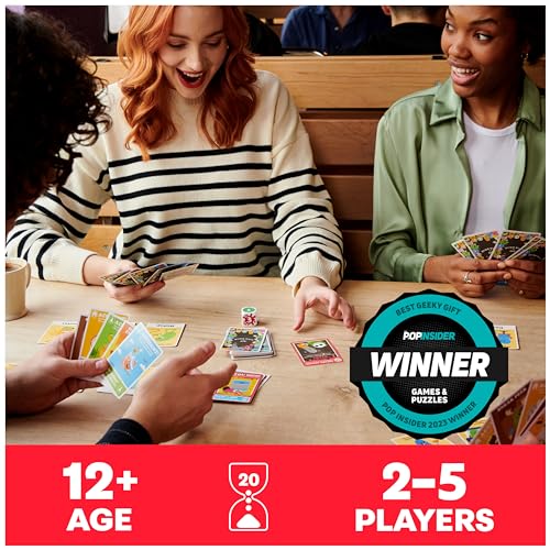 Spin Master Games Dumb Ways to Die Survival Strategy Party Card Game | Viral Meme, Cartoon Themed Survival Game, Be the Last Bean Standing to Win, Fun for Family Game Night, 2-5 Players, Ages 12+ - style: Modern