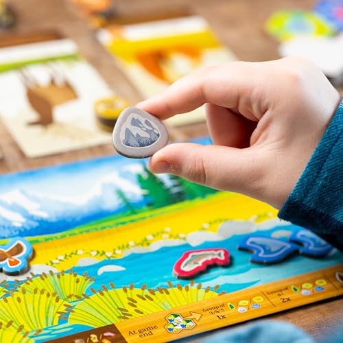 Cascadia Junior, Board Game for Kids Based on the Award-Winning Cascadia | 2-4 Players, Ages 6+, 30 Mins, Teaches Pattern Matching
