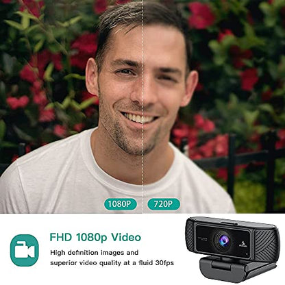 NexiGo N680 1080P Business Webcam with Microphone, Software and Privacy Cover, AutoFocus, Streaming USB Web Camera, for Online Class, Zoom Meeting Skype Facetime Teams, PC Mac Laptop Desktop - style: Webcam 1080p
