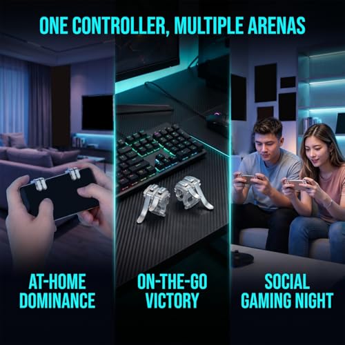 SEWACC Mobile Game Controller Phone Triggers Dual Trigger Controller Lightweight Gaming Handles for Smartphones Precise Shooting Aim Keys for Fps Survival Games