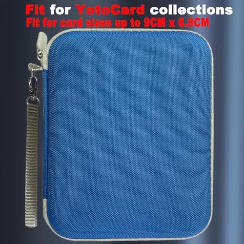 Card Case Compatible for Yoto Card Case Holder 80 Pockets Card Folder Card Binder with Zipper fit 2.3 * 3.4 inch Mini Audiobook Cards (Blue) - color: Blue