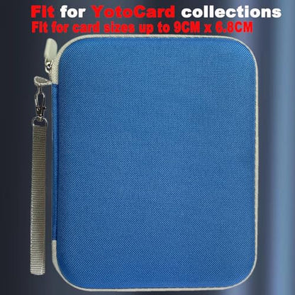 Card Case Compatible for Yoto Card Case Holder 80 Pockets Card Folder Card Binder with Zipper fit 2.3 * 3.4 inch Mini Audiobook Cards (Blue) - color: Blue