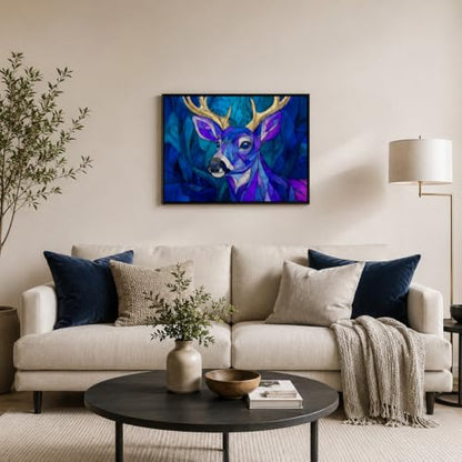 1000 Piece Puzzle for Adults, Glowing Antlers Jigsaw Puzzle for Adults, Premium Matte Finish, Thick Blue Cardboard, Fun and Challenging Family Game Great Gift Idea - color: Glowing Antlers