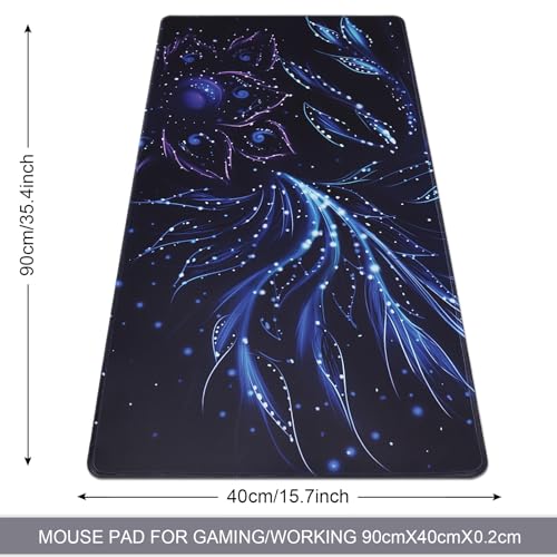 XXL Gaming Mouse Pad 35.4x15.7 Professional Large Mouse Pad & Computer Game Mouse Mat-90x40 Flowershape - color: 90x40 Flowershape, size: 35.4x15.7x0.1IN