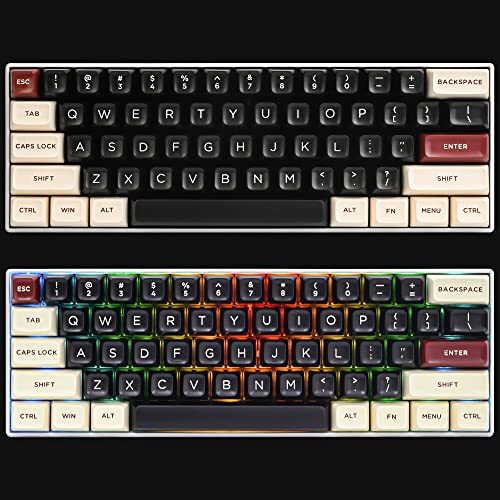 Rome ASA Custom keycaps ，150 Keys Double-Shot Key Cap Set for Cherry/Gateron MX switches 60 Percent / 64/61 Gaming Mechanical Keyboard - color: Rome black