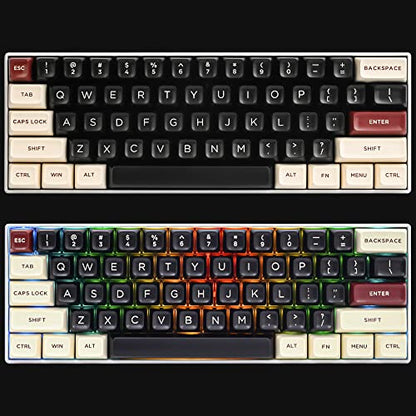 Rome ASA Custom keycaps ，150 Keys Double-Shot Key Cap Set for Cherry/Gateron MX switches 60 Percent / 64/61 Gaming Mechanical Keyboard - color: Rome black