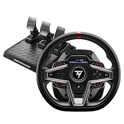 Thrustmaster T248P, Racing Wheel and Magnetic Pedals, HYBRID DRIVE, Magnetic Paddle Shifters, Dynamic Force Feedback & TH8S Shifter Add-On, 8-Gear Shifter (PS5, PS4, PC) - style: T248 Playstation with TH8S Shifter