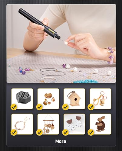 Fanttik K2 Nano Power Drill, Hand Drills, 20 Bits, 800mAh Rechargeable, Tool Kit for DIY Projects, Shells, Plastic, Jewelry, PCB, Aluminum Plate