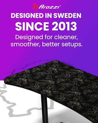 Arozzi Arena Gaming Desk Pad D010 | Full Desk Mouse Pad, Washable Desk Mat, Anti-Slip Rubber Base, Water-Resistant Surface - color: D010