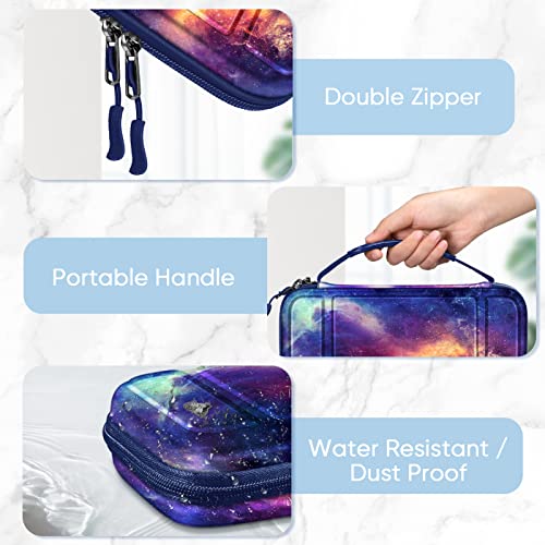 FINTIE Carrying Case for Nintendo Switch / Switch OLED Model (2021) | Shockproof, Hard Shell Protective Cover, Portable Travel Storage Bag, 10 Game Card Slots & Inner Pocket - color: galaxy