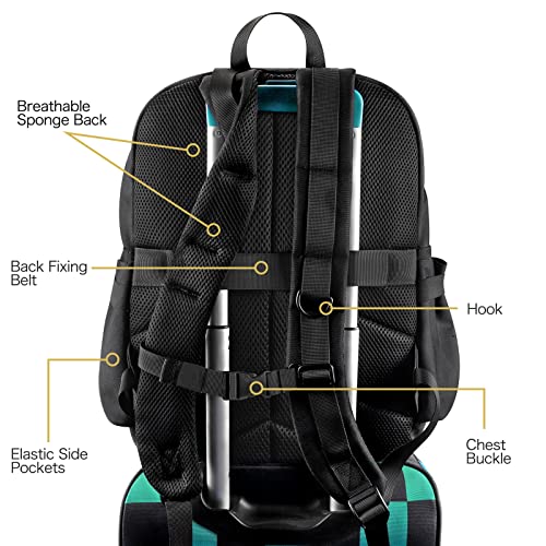 STEAMEDBUN Ita Bag Backpack with insert Pin Display Backpack for School Anime Cosplay - color: Black
