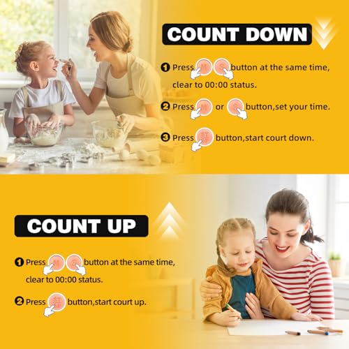 Classroom Timers for Teachers Kids Large Magnetic Digital Timer Teacher Supplies 2 Pack-Orange Purple - color: Orange Purple