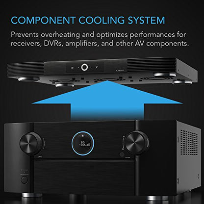 AC Infinity AIRCOM S10 Quiet Cooling Blower Fan System 17" Front-Exhaust | For Receivers, Amps, DVR, AV Cabinet Components - size: 17" Front-Exhaust, style: Speed Controller