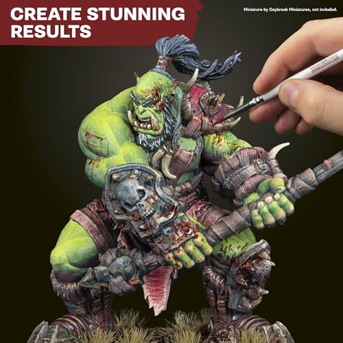 The Army Painter, Warpaints Fanatic Starter Set Combo, 11 x 18 ml | Colori acrilici incl. 2 metallici, 1 wash, 2 pennelli e 1 miniatura gratuita, D&D e Warhammer