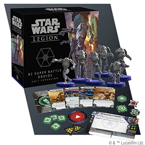 Star Wars: Legion B2 Super Battle Droids Unit Expansion - Unleash Devastating Power! Tabletop Miniatures Strategy Game for Kids & Adults, Ages 14+, 2 Players, 3 Hr Playtime, Made by Atomic Mass Games - style: Separatist Alliance Expansions: B2 Super Battl