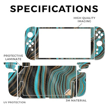 Glossy Glitter Gaming Skin Compatible with Nintendo Switch 2 Console Only - Blue Canyon - Premium 3M Vinyl Protective Wrap Decal Cover - Easy to Apply | Crafted in The USA by MightySkins - color: Blue Canyon, size: Switch 2 Console Skin Only, style: Gloss