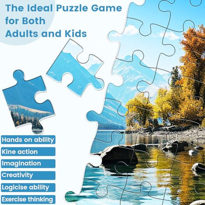 VOLUVOLU 500 Piece Puzzle for Adults,Glacier Park Jigsaw Puzzles 500 Pieces | Mountain Jigsaw Puzzle,Birthday Party for Family Adults Funny Puzzle - color: Glacier Park
