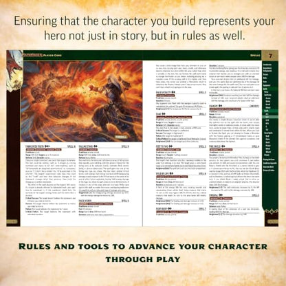 Pathfinder Player Core - Second Edition Remaster Hardcover Rulebook for Tabletop RPG, Complete Character Creation Guide with 8 Classes & Ancestries