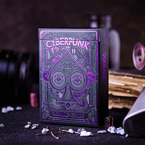 Cyberpunk Purple Playing Cards - color: Purple