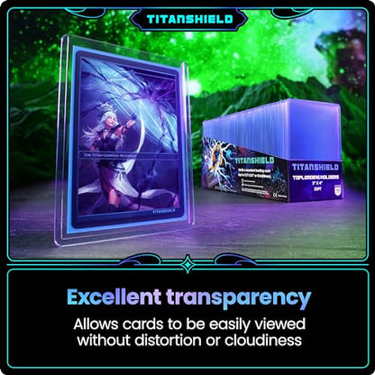 TitanShield 3"x4" Platinum Quality Seamless Toploaders Top Loader Sleeves for Collectible Trading Cards Compatible with Pokemon MTG Kpop Photocards (100 ct.) - style: 100 ct.