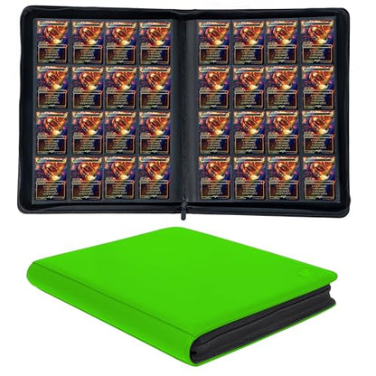 1000+ Pockets Trading Card Binder, 16-Pocket Card Ablum Compatible with MTG,Sports Cards & Other Standard Size Trading Cards (Hight Green) - color: Hight Green