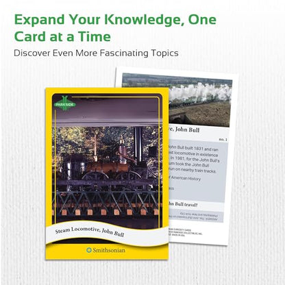 Parkside Curiosity Cards - Smithsonian Curations Flash Cards for Studying - 50 Collectible History Trading Cards - Educational Flashcards for Students, Teachers & Collectors - Made in USA
