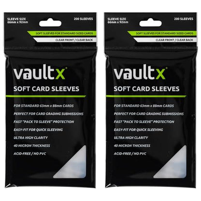 Vault X 12 XL Pocket Exo-Tec Zip Binder Black + 400 Penny Sleeves Gift Bundle