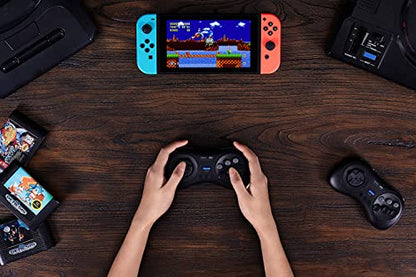 8Bitdo M30 Bluetooth Controller for Switch, Windows and Android, 6-Button Layout for SEGA’s Classic Games (Black) - color: Black