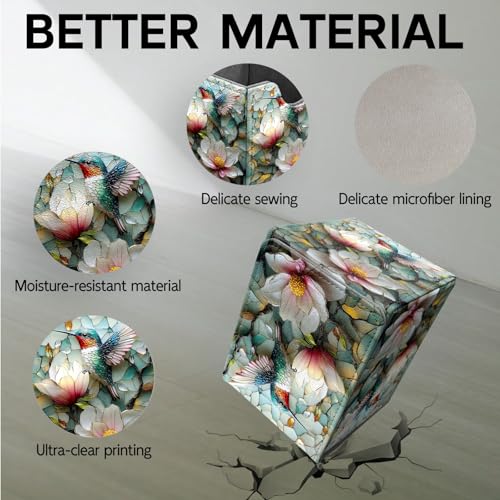 for MTG Deck Box, Trading Card Storage Case Holds 100+ Sleeved Cards, Hummingbird and Flowers Mosaic Magnetic Closure Durable Deck Holder for Magic The Gathering, TCG & Commander - color: Hummingbird and Flowers Mosaic