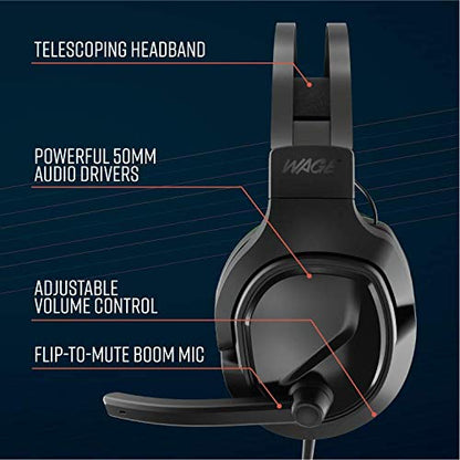 Wage Pro Universal Gaming Headset - Black/Green (WMAGY-N080) - color: Black/Green, style: Wage Pro