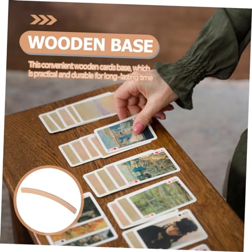 Happyyami Wooden Card Rack Holder for Playing Cards for Gaming and Toy Base for Organized Play for Boys and Girls and Adults