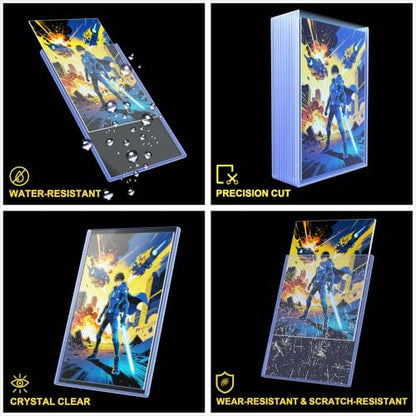 10ct Silver Age Comic Book Toploaders - Crystal Clear Rigid Protectors | Protect Silver Age Comics from Scratches, Dust and Moisture, Rigid Clear Holders Provide Safe Storage and Display Protection - size: 10ct Silver Comic Book Toploader