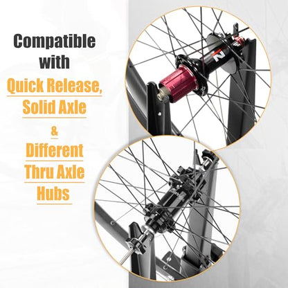 CyclingDeal Bicycle Wheel Truing Stand - Essential Maintenance Tool for Rim Truing with Heavy-Duty Base - Fits Wheel Sizes up to 29", Hub Widths up to 150mm