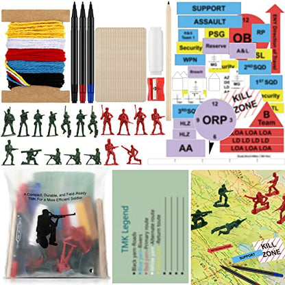 Eaasty 47 Pcs/1 Set Terrain Model Kit, Army Military Land Navigation Kit Military Terrain Model Briefing Set for Ranger Latoon Squad Leader Platoon SGT Platoon Squad TMK, or OCS SUT ROTC