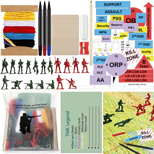 Eaasty 47 Pcs/1 Set Terrain Model Kit, Army Military Land Navigation Kit Military Terrain Model Briefing Set for Ranger Latoon Squad Leader Platoon SGT Platoon Squad TMK, or OCS SUT ROTC