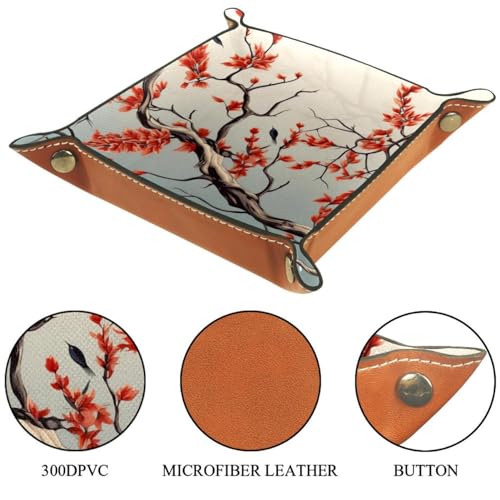 Flower Tree Dice Tray PU Leather Dice Rolling Tray Folding Dice Holder for Dice Games, Like RPG, DND and Other Table Games - color: Multi 9