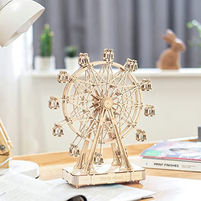 Rowood 3D Puzzles for Adults, Model Kits for Adults, Wooden Music Box,DIY Craft Kits Gifts on Birthday Christmas - Ferris Wheel (232 PCS) - style: Ferris Wheel