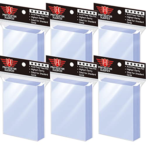 600 Counts Card Sleeves TopLoaders for Trading Cards, Soft Clear Baseball Card Sleeves Plastic Card Protector for Standard Cards Fit for MTG, Football Card Sports Cards Game Card Standard Cards - size: 600 PCS
