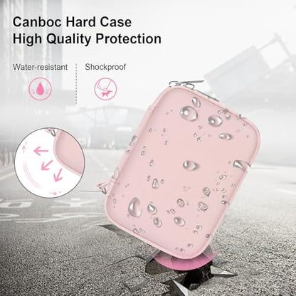 Canboc Hard Case for KODAK PIXPRO FZ55/ FZ45/ FZ43/ FZ53 16MP Digital Camera, Vlogging Camera Bag, Zipper Mesh Pocket fit Cable, SD Card, Pink (Case Only) - color: T-Pink