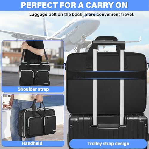 AKOZLIN Full Padded Carrying Travel Bag Compatible with PS5/PS5 Pro Console Monitor,Headset,Game,Charger & Accessories Storage Case [Video Game] - style: For Ps5/Pro-black Grey
